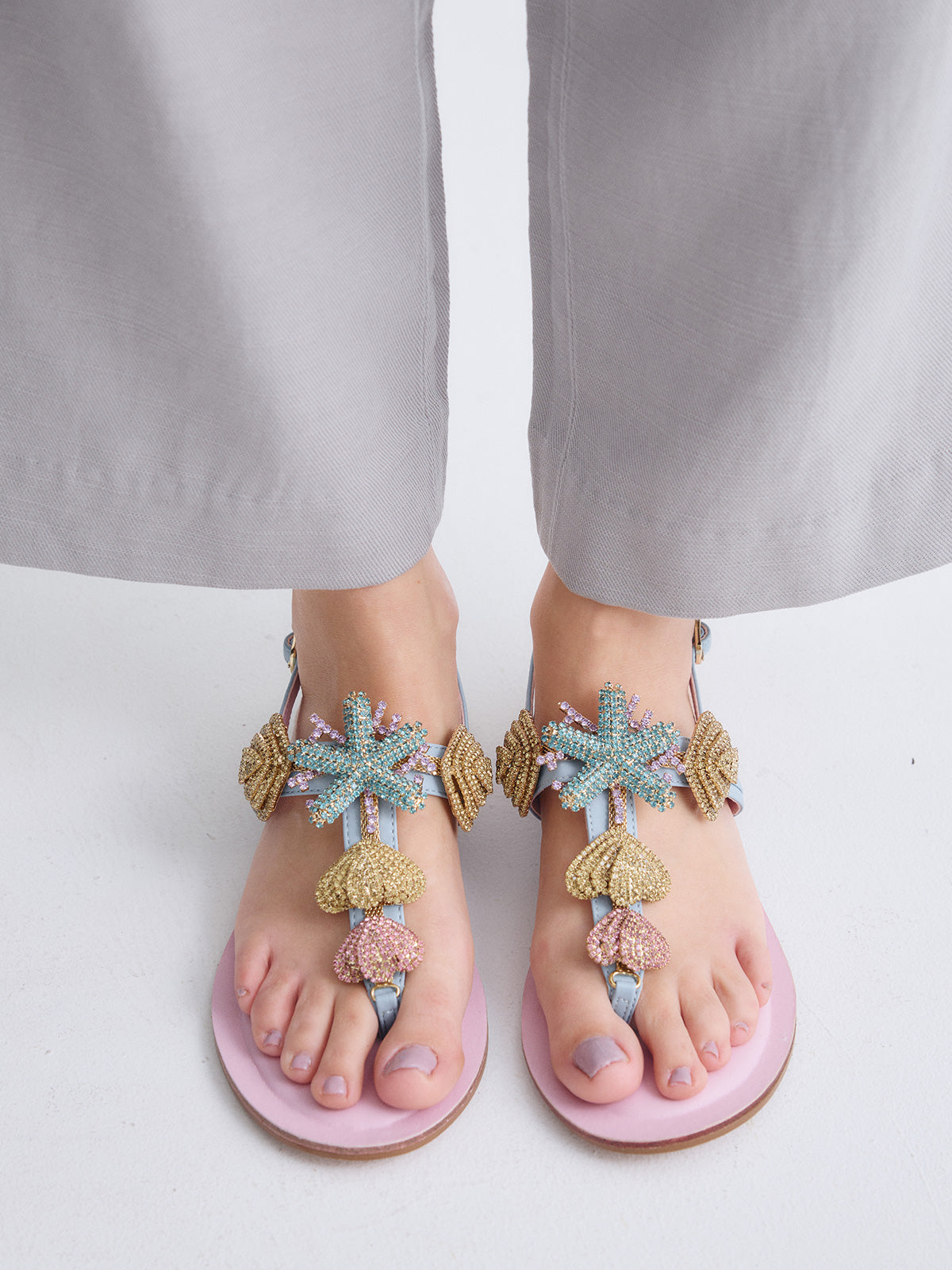 ANGELINA-158 STRASS AQUA PINK