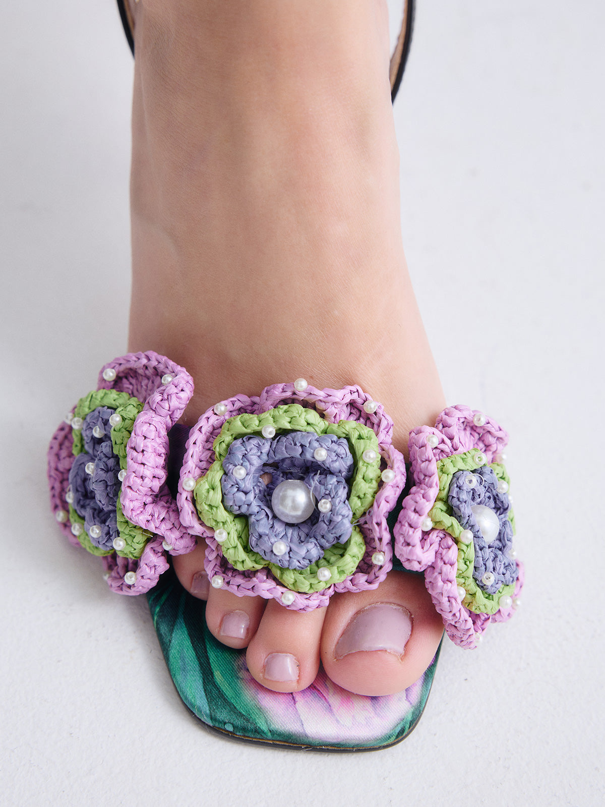 ANITA-116 FLOWER GREEN BLACK