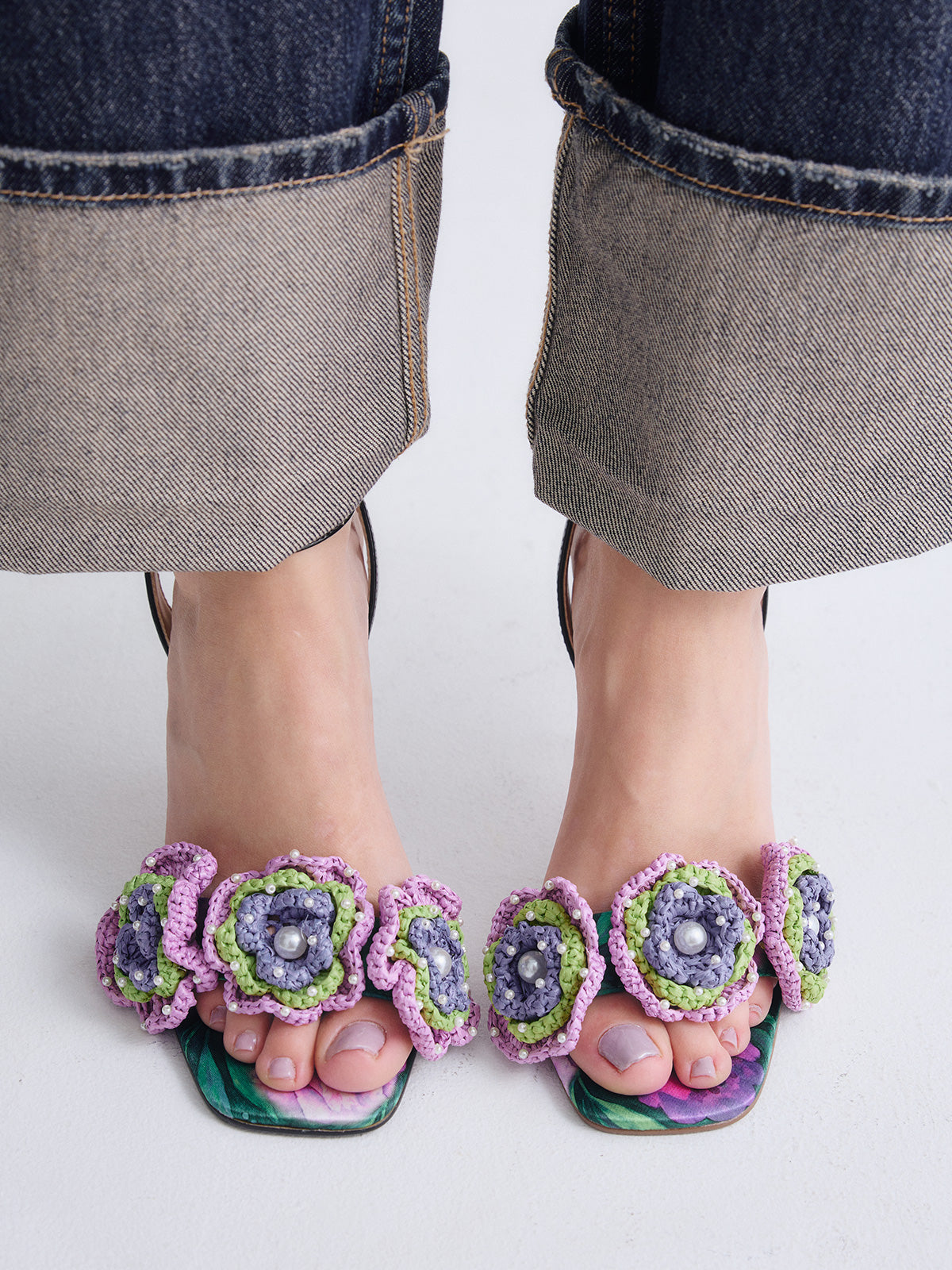 ANITA-116 FLOWER GREEN BLACK