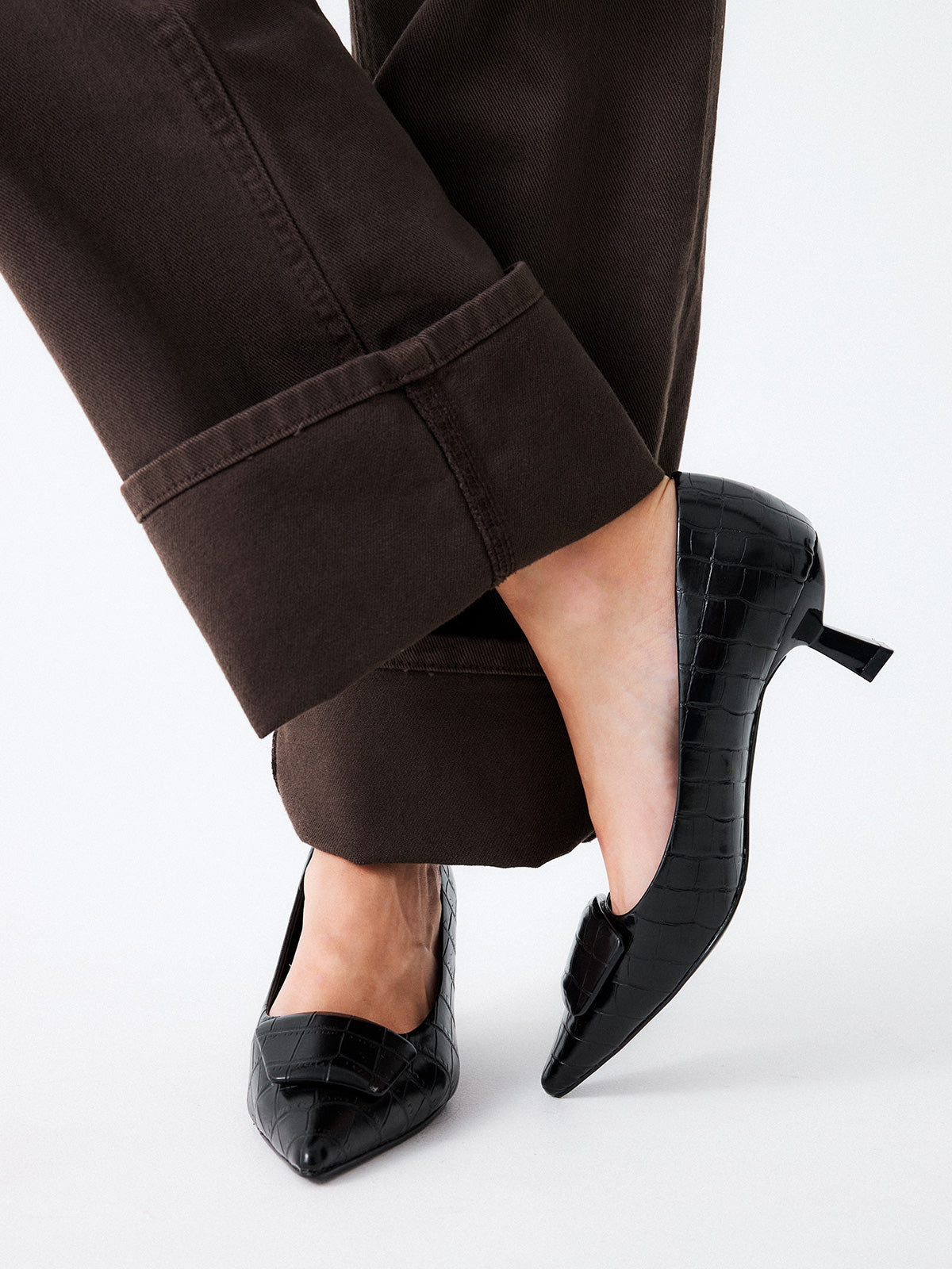 BELL-430 CROCO BLACK