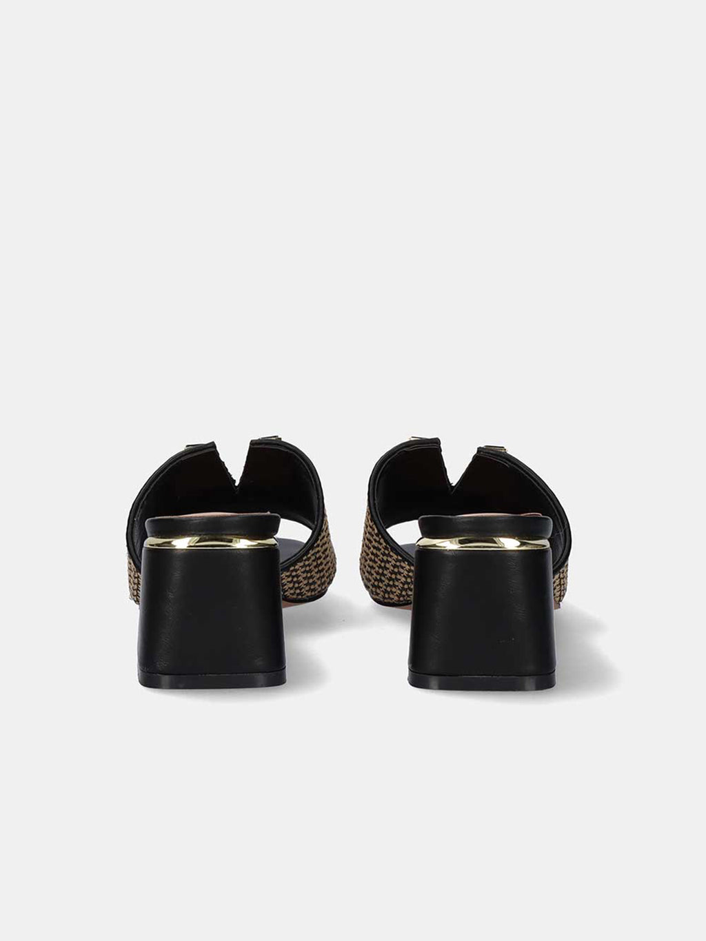 CARMEN-160 RAFFIA BLK-BEIGE