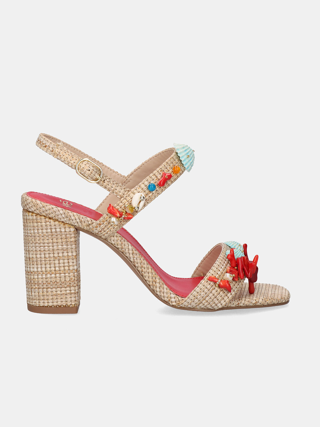 CAROL-515 RAFFIA BEIGE RED