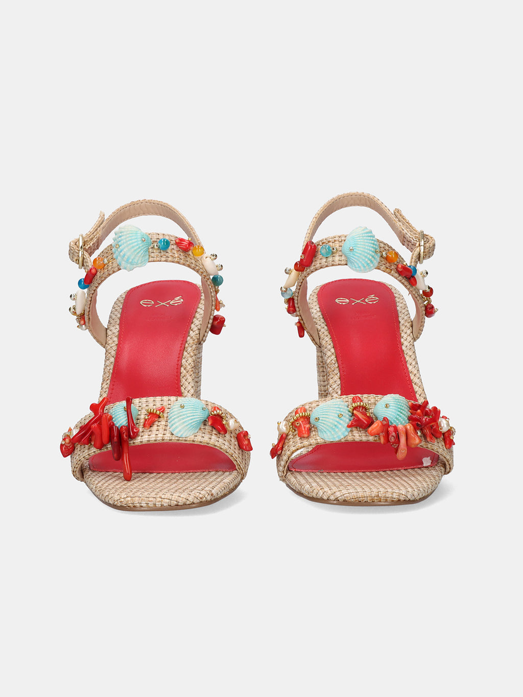 CAROL-515 RAFFIA BEIGE RED