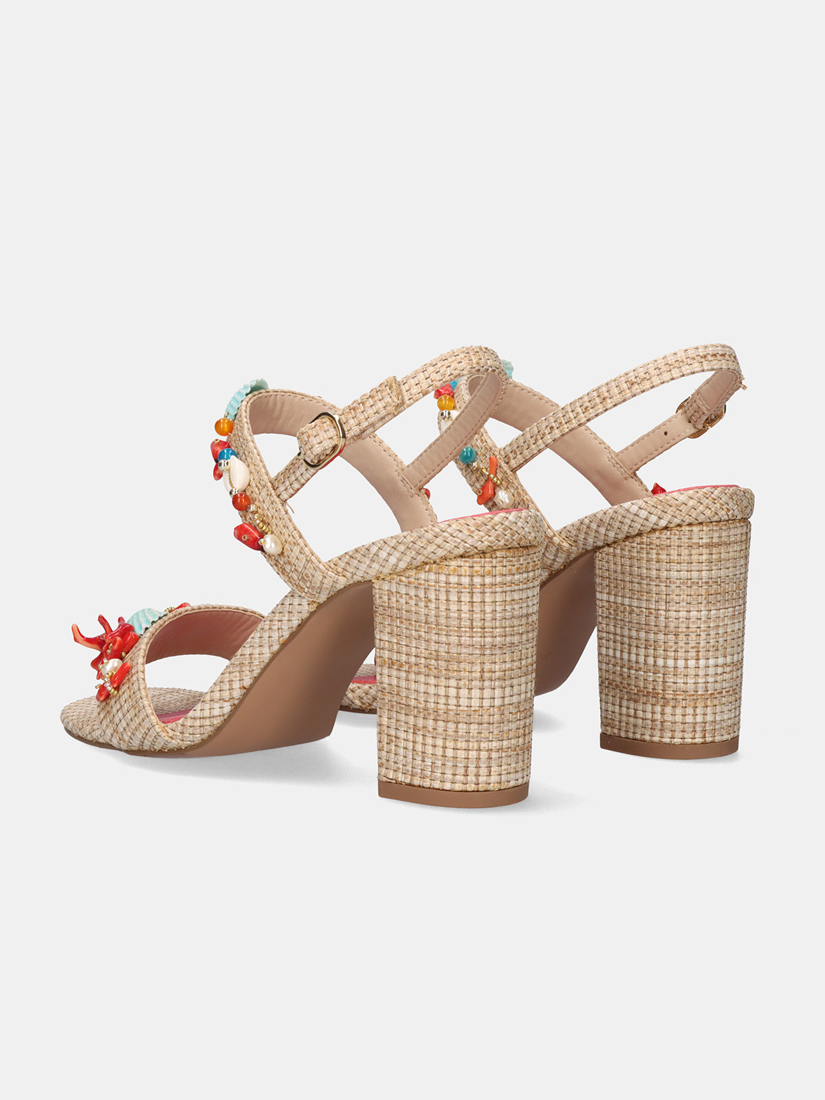 CAROL-515 RAFFIA BEIGE RED