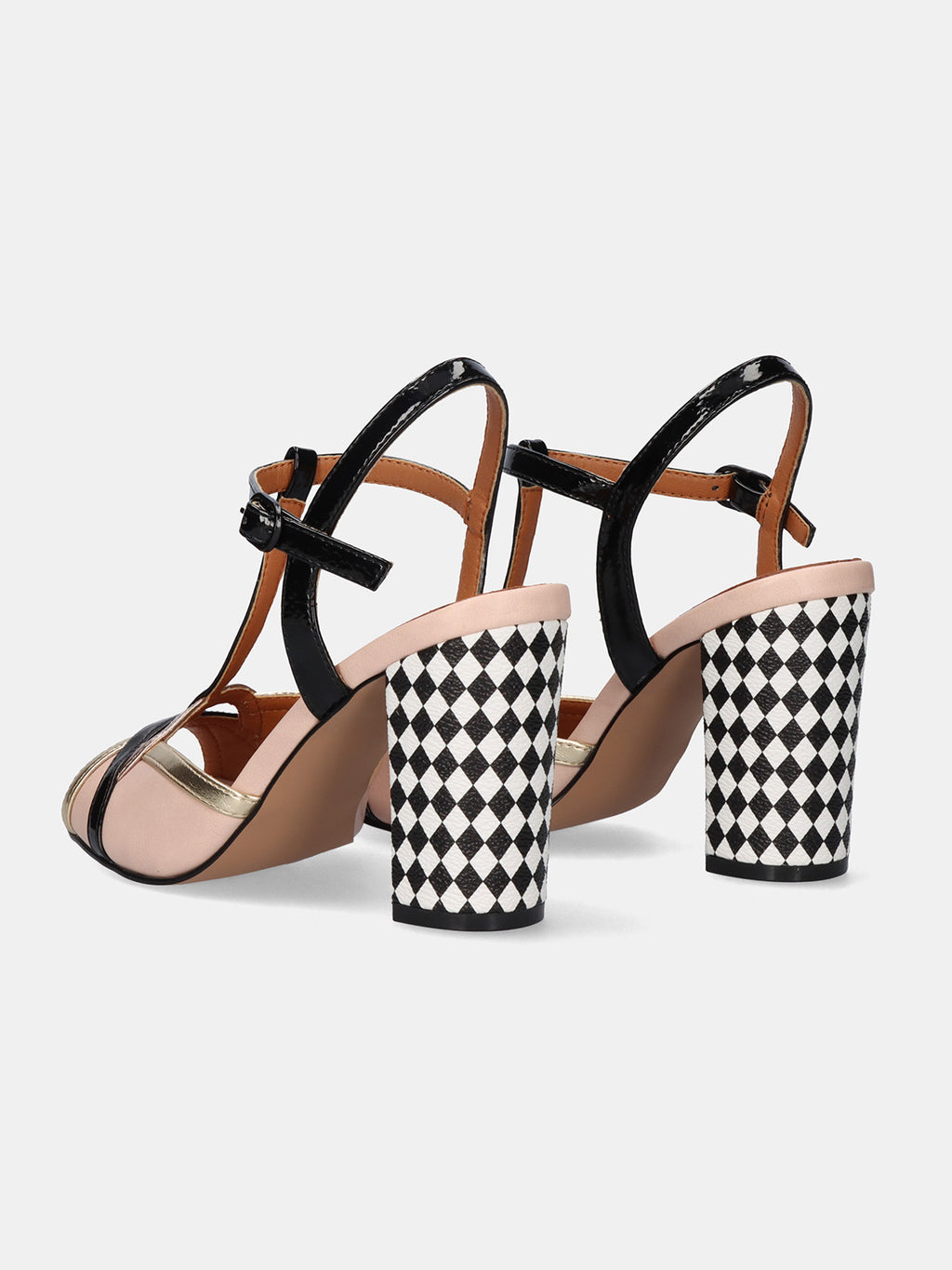 DENISE-500 PU NUDE BLACK