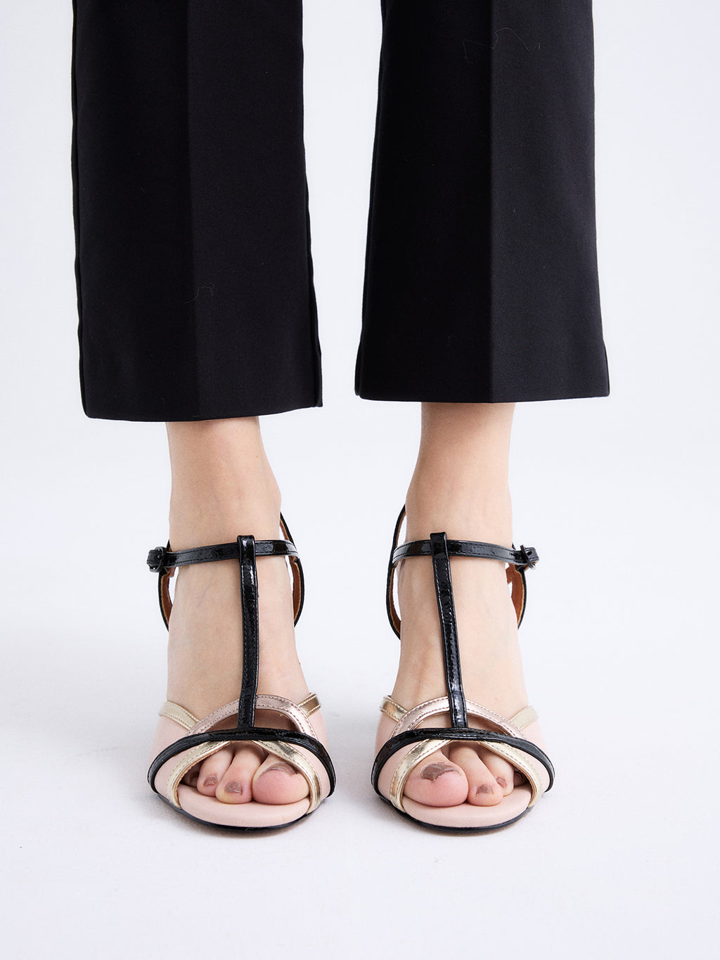 DENISE-500 PU NUDE BLACK