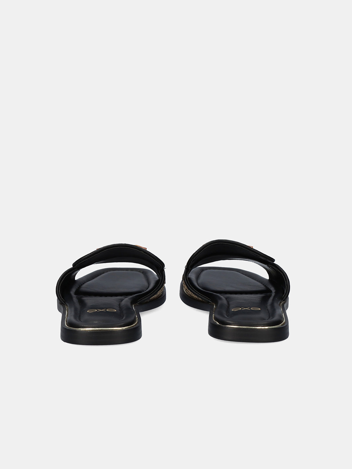 DORETA-419 RAFFIA BLK-BEIGE