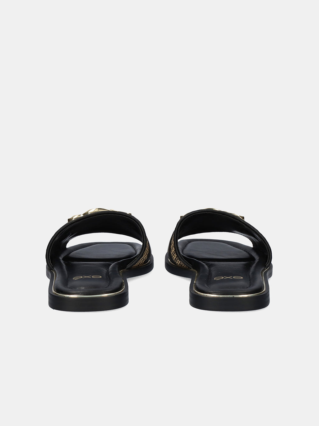 DORETA-456 RAFFIA BLACK BEIGE