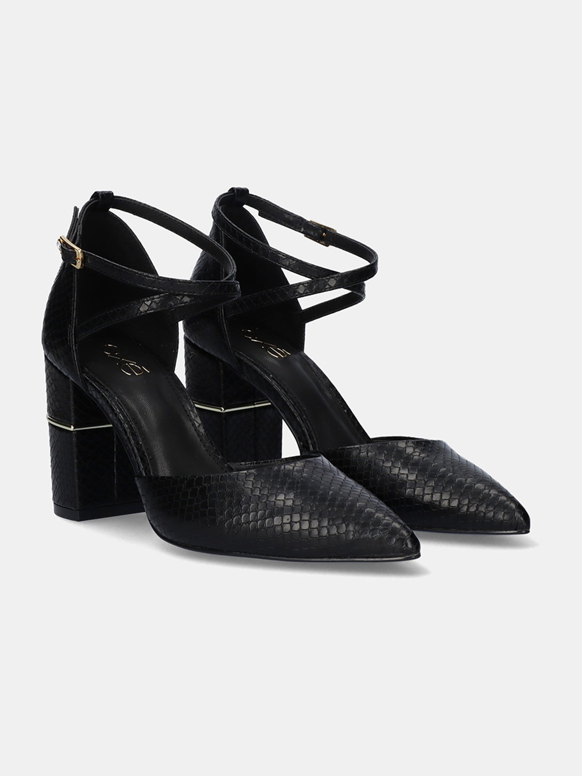 EVELYN-674 SNAKE BLACK