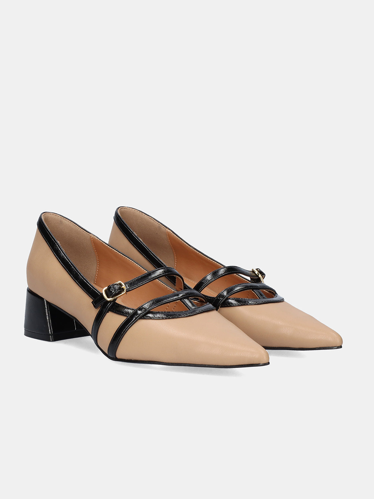 GRACE-611 PU TAUPE BLACK