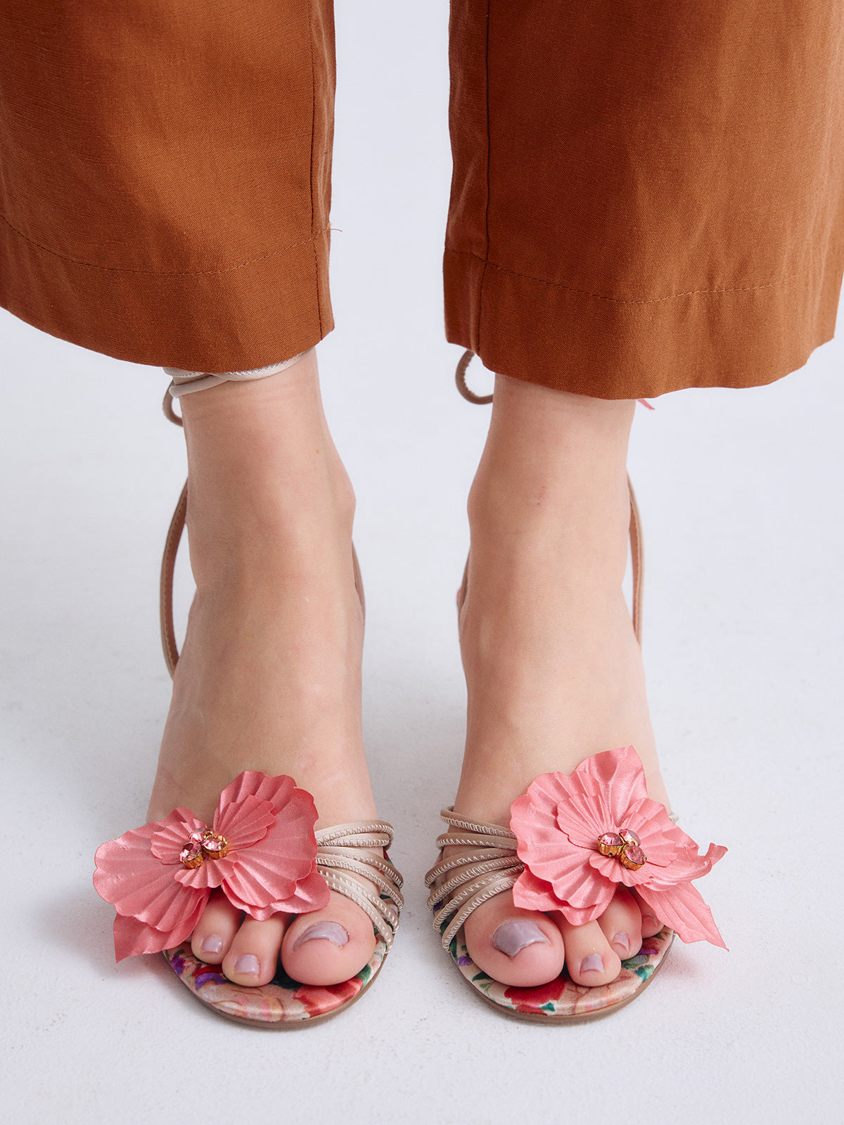 KIMBERLY-118 FLOWER BEIGE PINK