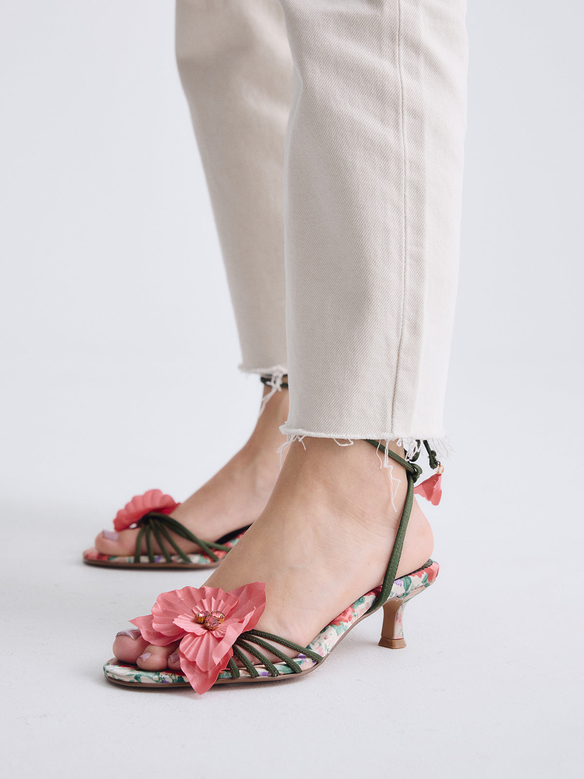 KIMBERLY-118 FLOWER GREEN PINK