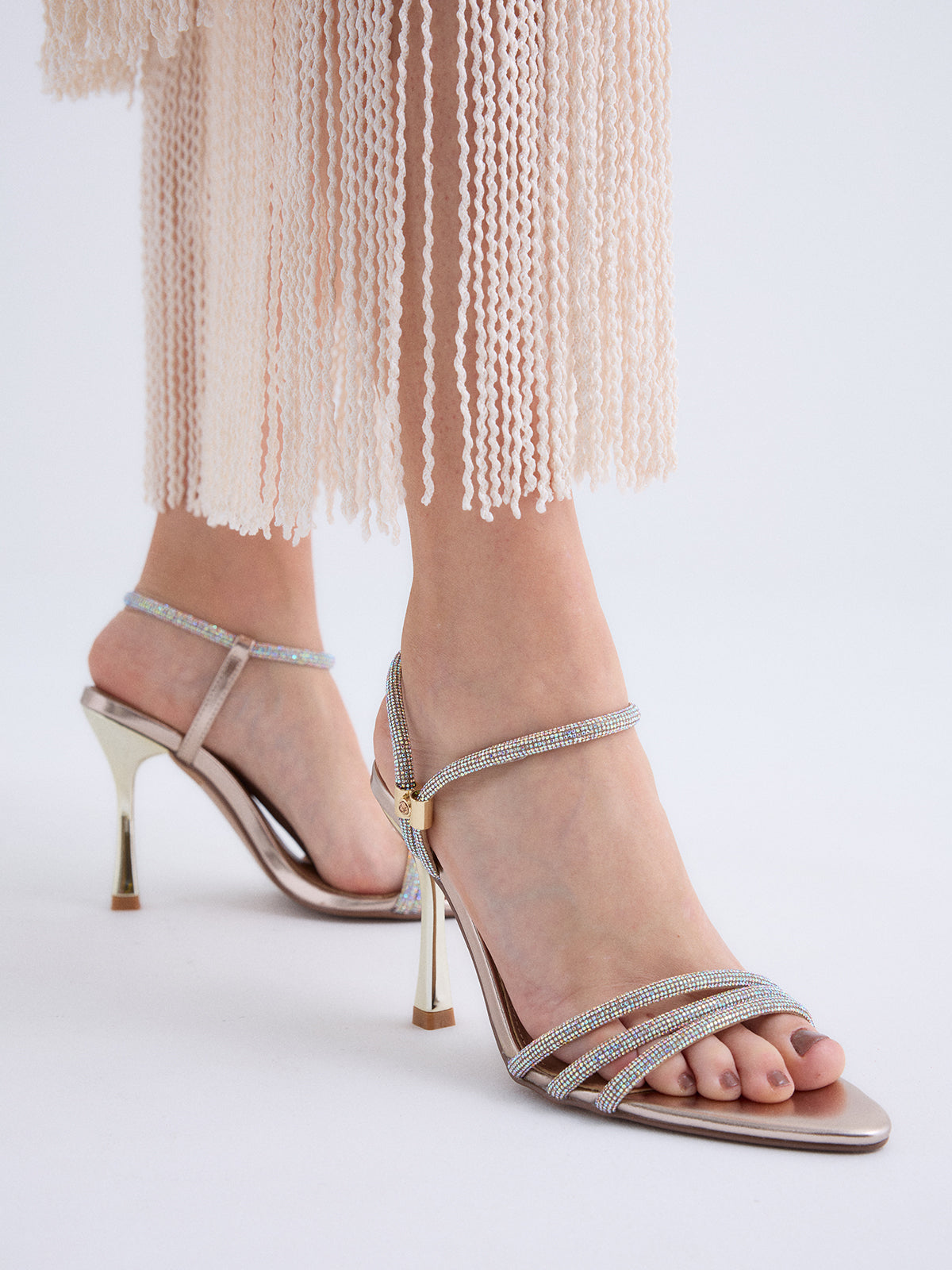 LORENZA-909 STRASS PINK GOLD