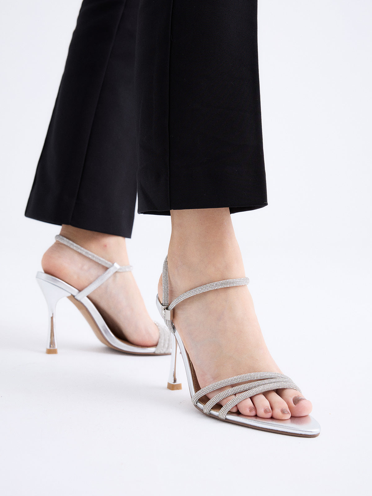 LORENZA-909 STRASS SILVER