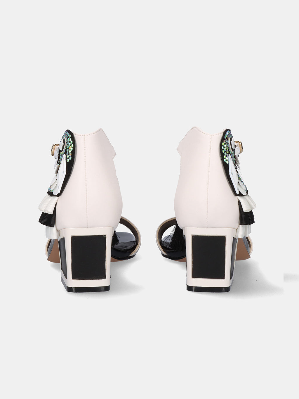 LUISA-210 PU WHITE BLACK