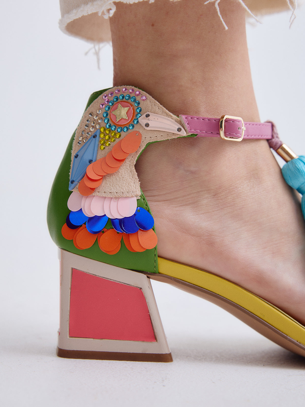 LUISA-310 PU GREEN ORANGE