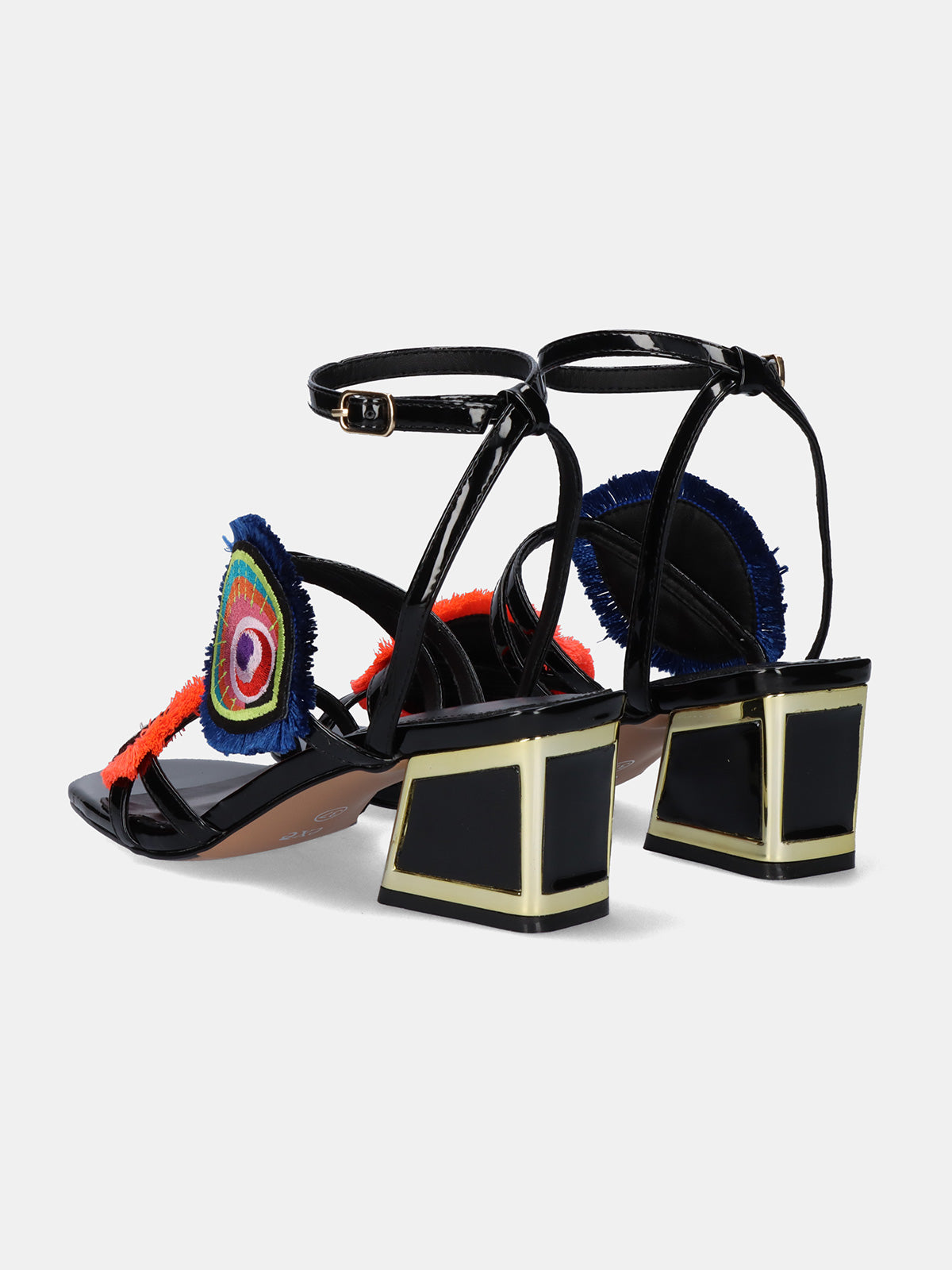 LUISA-406 PATENT BLACK
