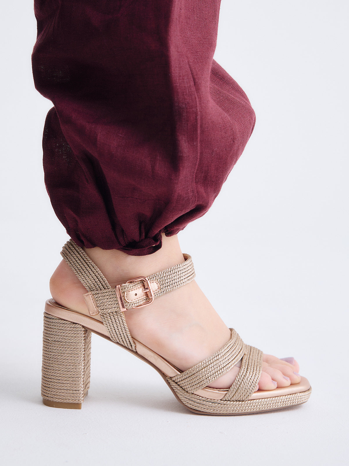 LUISA-777 EMBROIDERY PINK GOLD