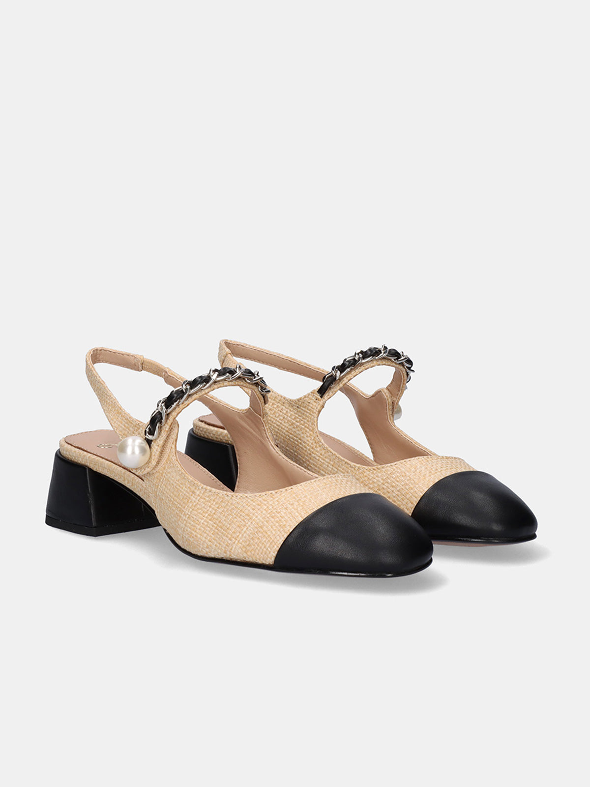 MINI-533 RAFFIA BEIGE BLACK