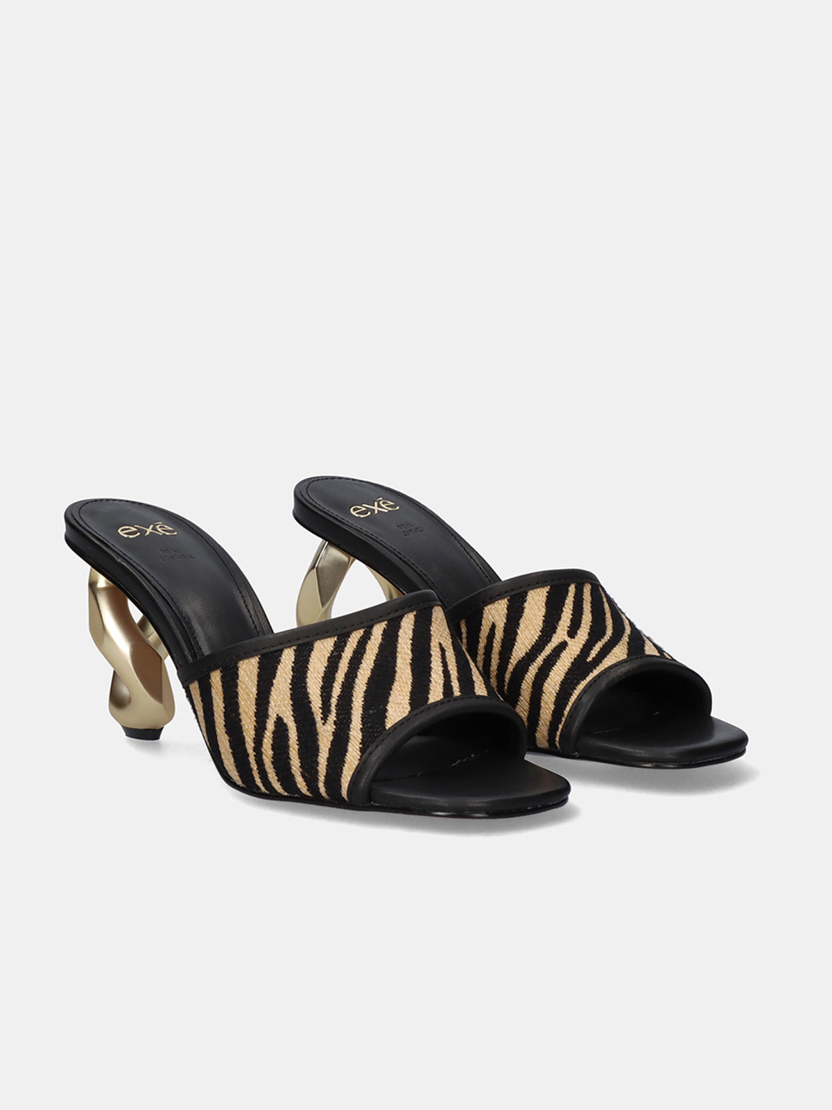 MONICA-312 ZEBRA BEIGE BLACK