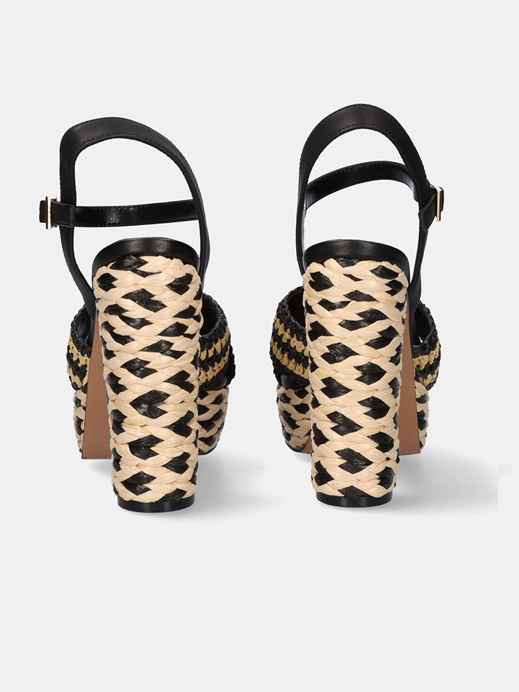 OPHELIA-675 RAFFIA BEIGE BLACK