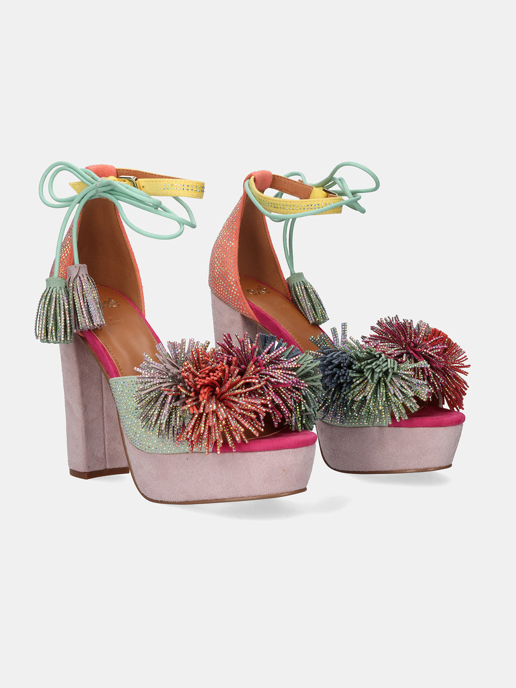 OPHELIA-925 FABRIC ORANGE GREEN