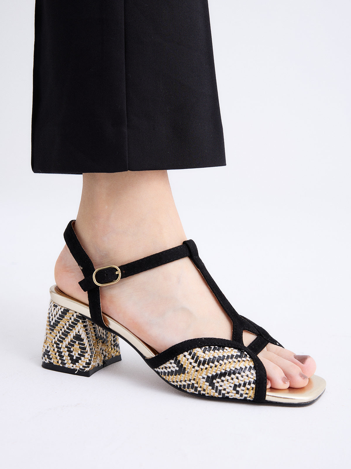 POLINA-405 FABRIC BLACK GOLD