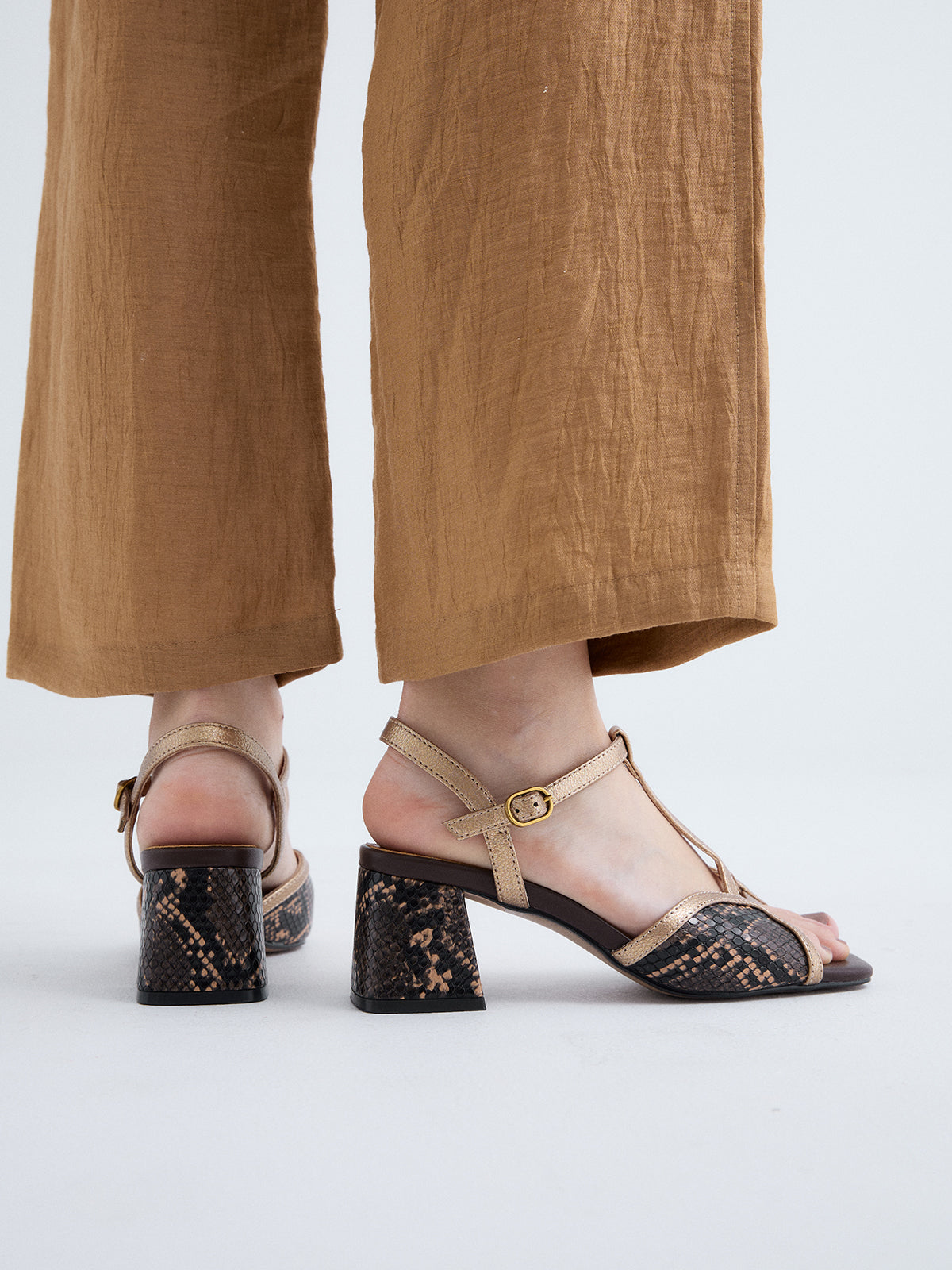 POLINA-405 SNAKE BRONZE