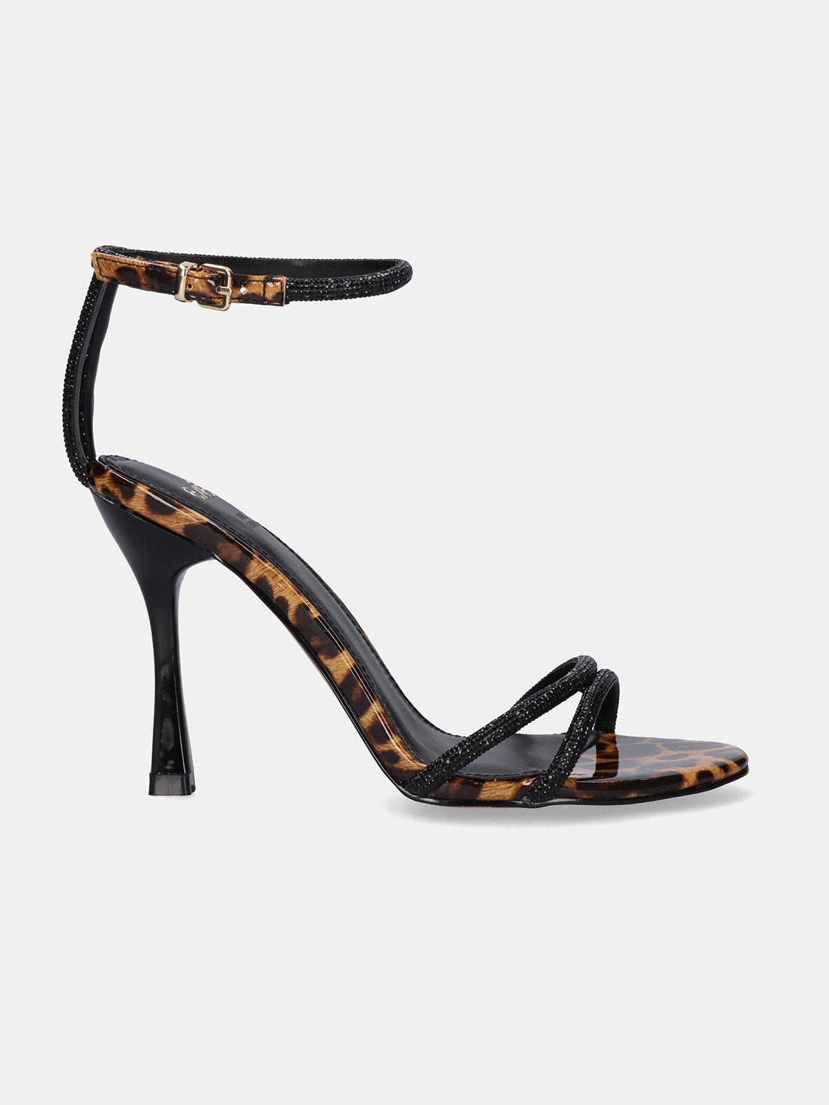 SILVER-639 STRASS LEOPARD BLACK