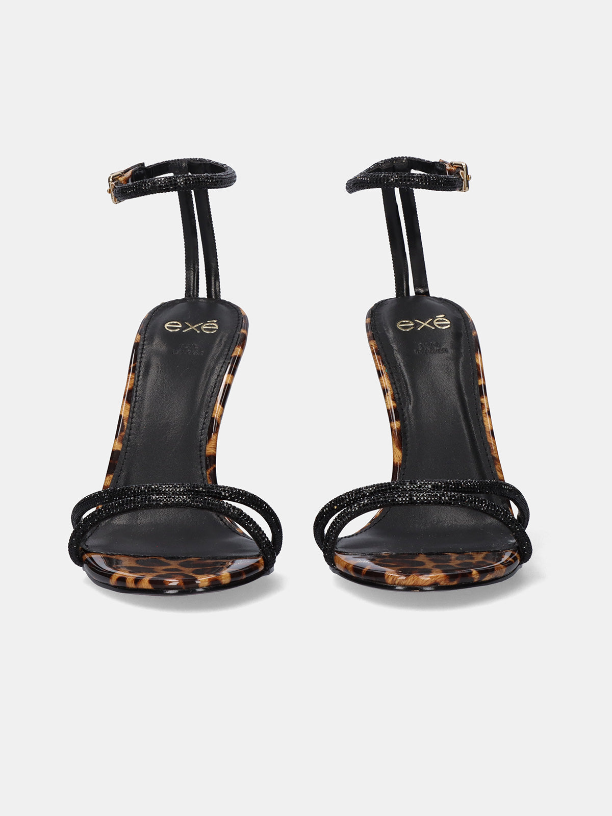 SILVER-639 STRASS LEOPARD BLACK