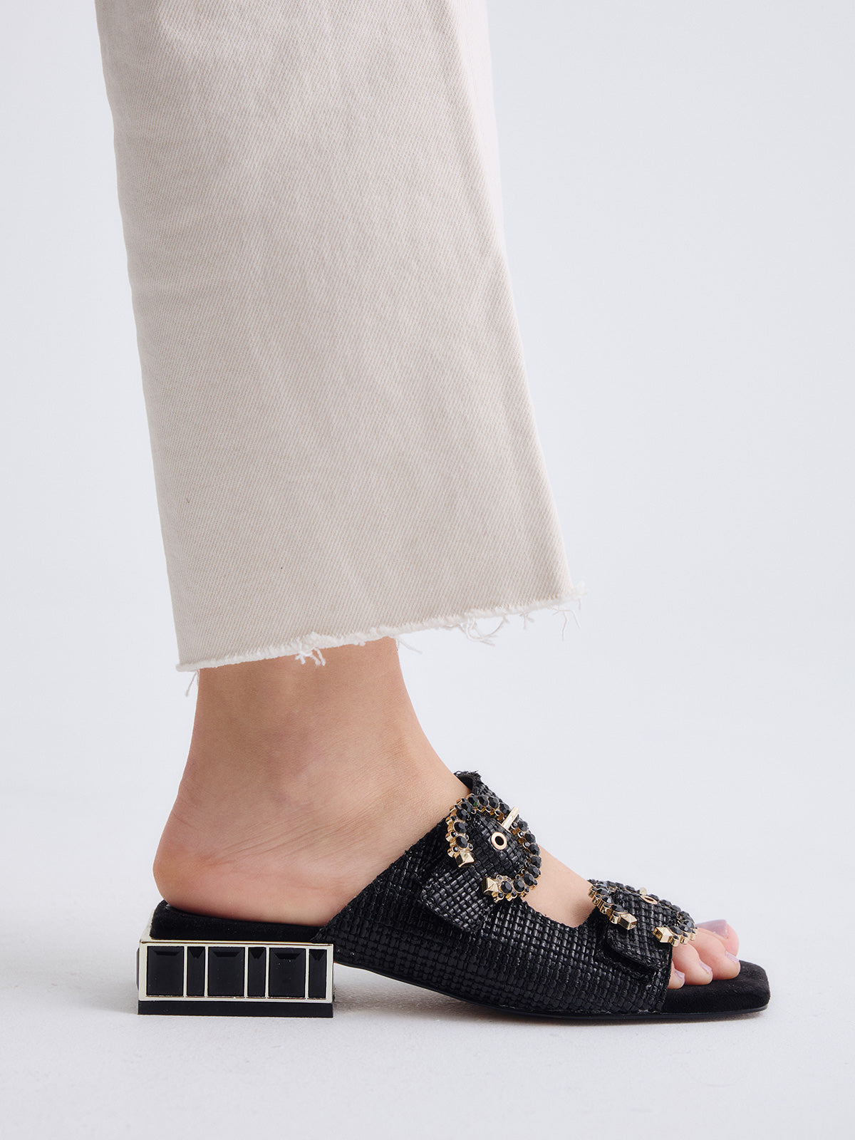 SUMMER-871 RAFFIA BLACK