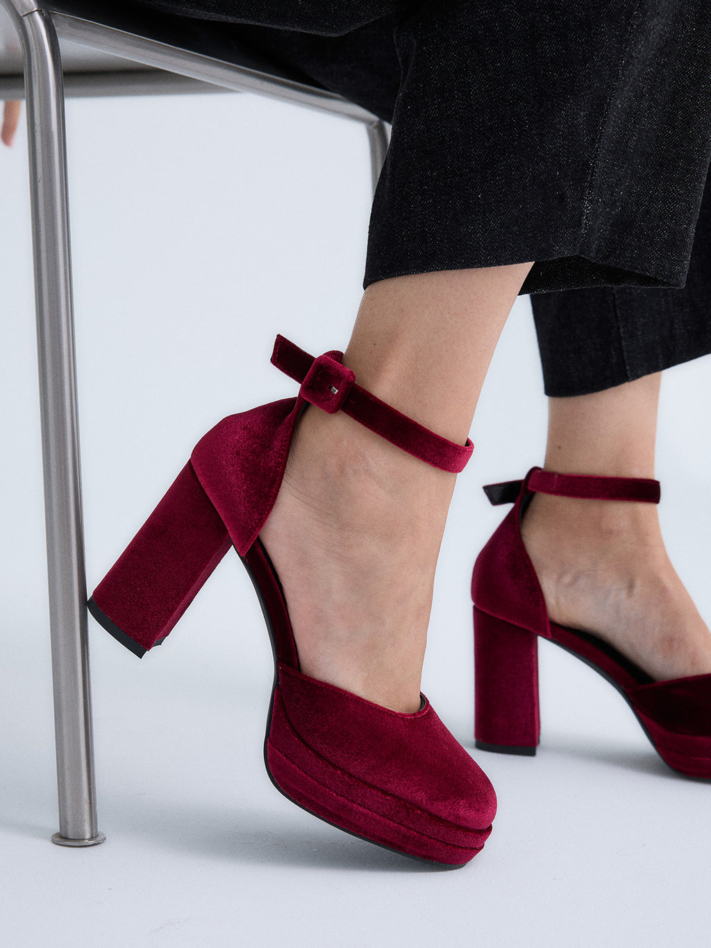 W2993-R5523 VELVET BORDEAUX