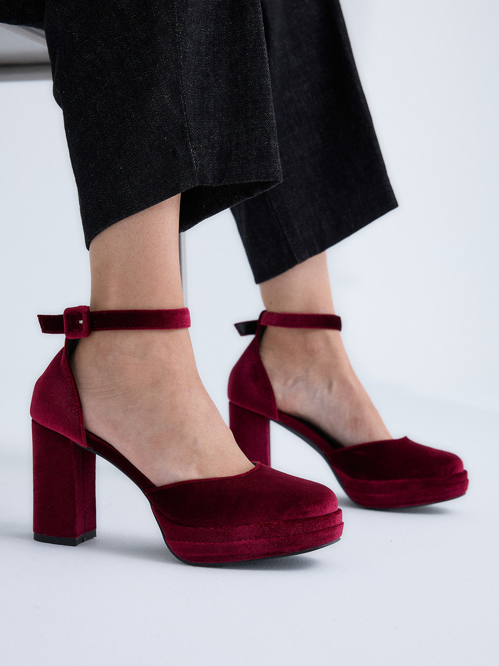 W2993-R5523 VELVET BORDEAUX