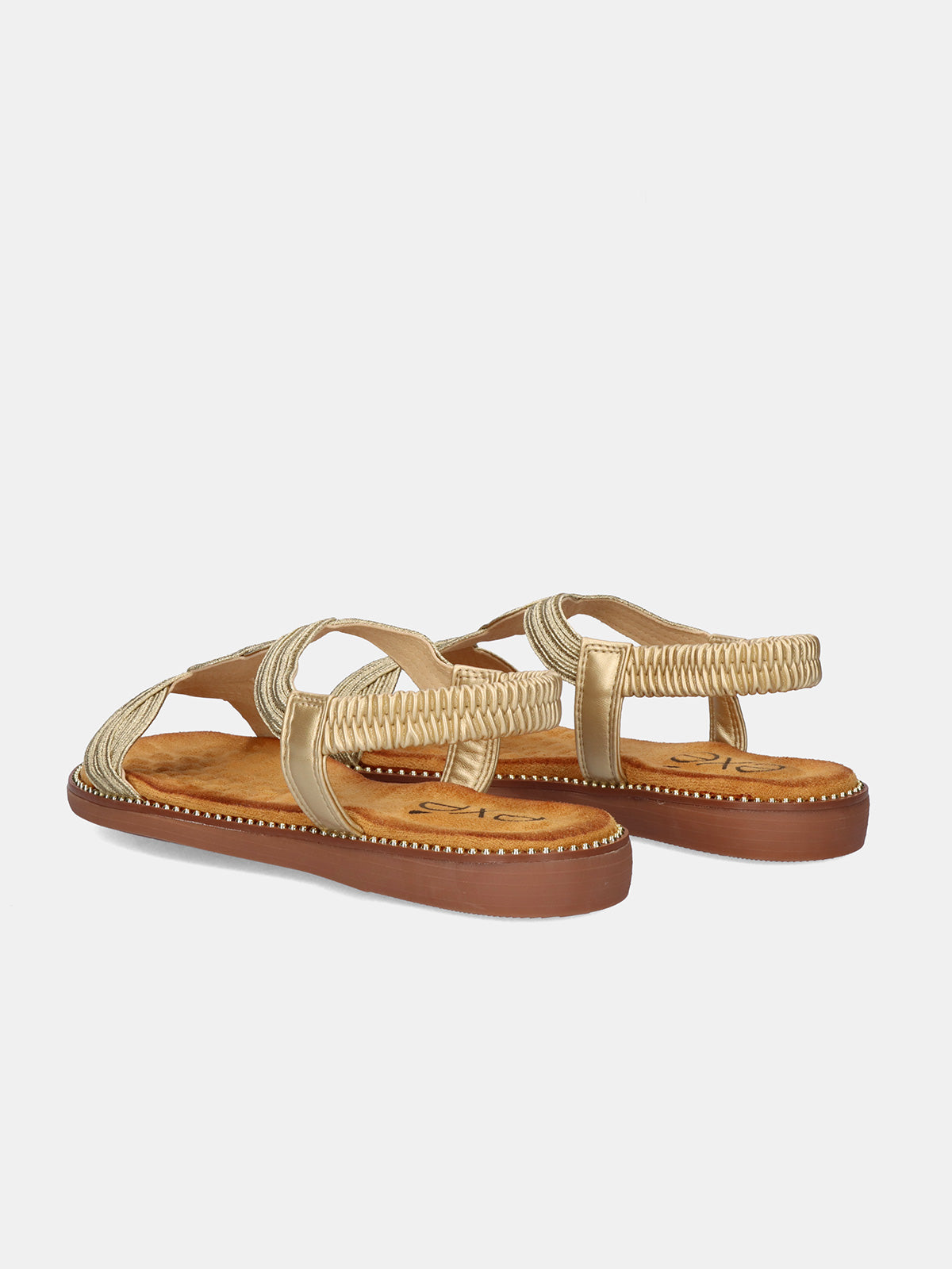 EXE FLAT SANDAL ZF1982-F6 GOLD – Exé Shoes