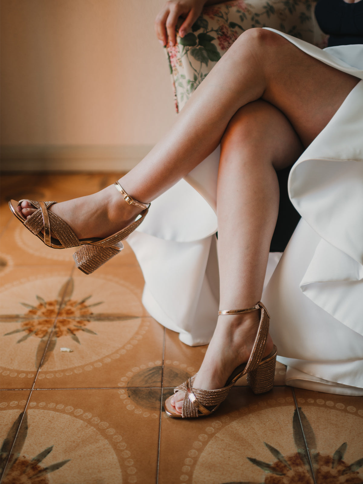 CAROL-505 STRASS PINK GOLD