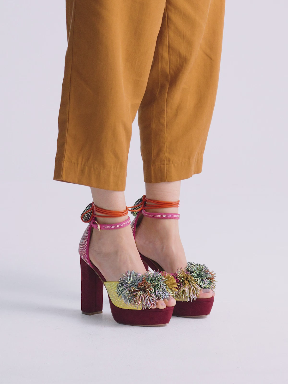 OPHELIA-925 FABRIC PINK YELLOW