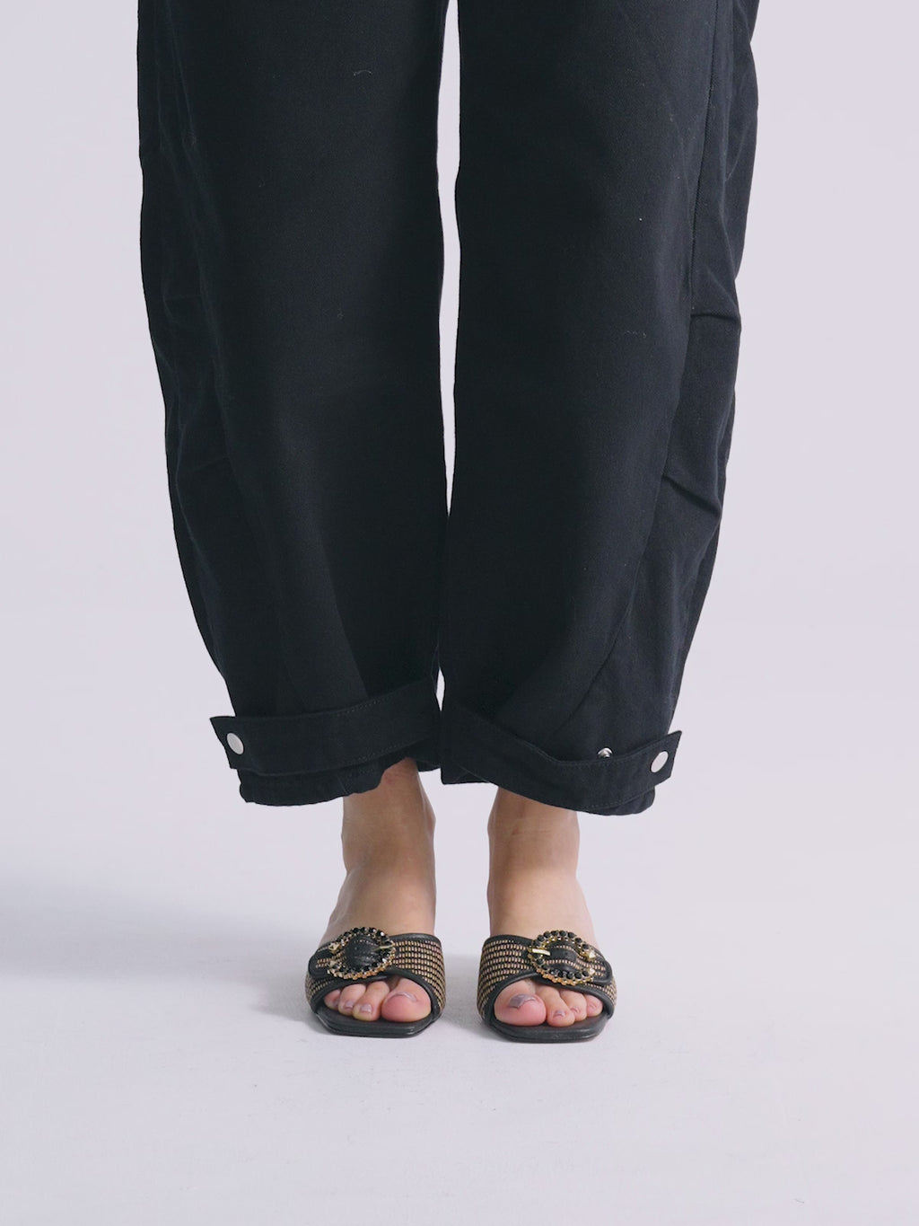 KATY-410 RAFFIA BLACK BEIGE
