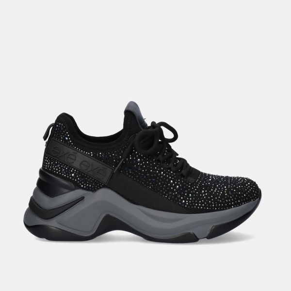 SNEAKER EXÉ 106-42EX23 STRASS BLACK