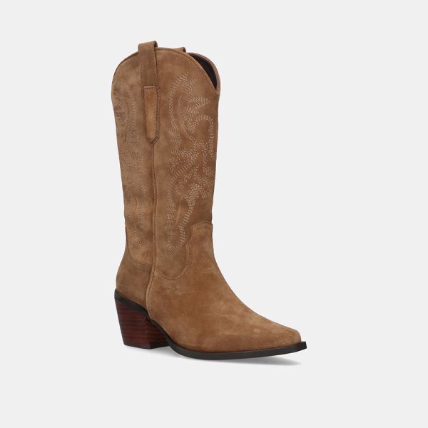 COWBOY BOOT 1388-01R SUEDE BROWN