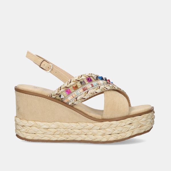 PLATFORM SANDAL 20970-J10 ROPE BEIGE