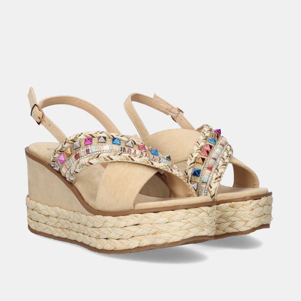 PLATFORM SANDAL 20970-J10 ROPE BEIGE