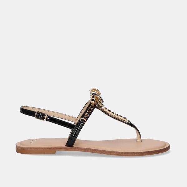 FLAT SANDAL EXÉ ANGELINA-128 STRASS BLACK