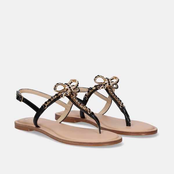 FLAT SANDAL EXÉ ANGELINA-128 STRASS BLACK
