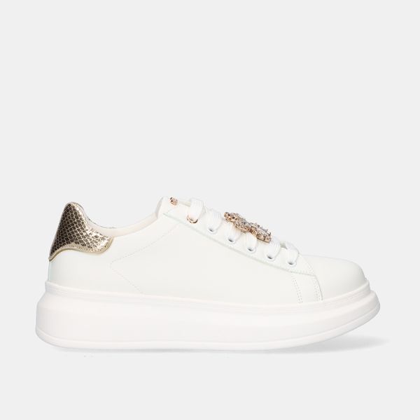 SNEAKERS TWIN EXÉ CON ADORNOS JOYA BUTTERFLY WHITE