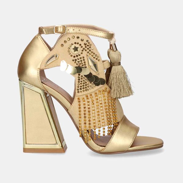 HIGH HEEL SANDAL DOMINIC-443 METALLIC GOLD