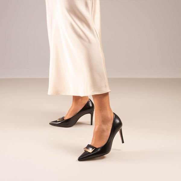 HEEL SHOES EVA-777 BLACK