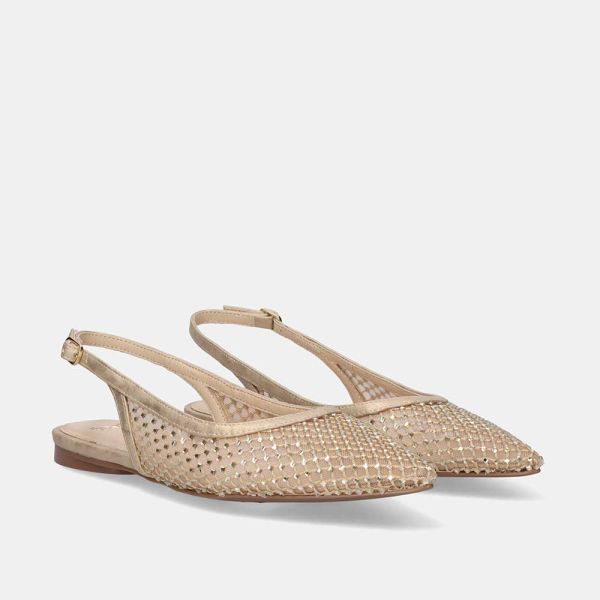 SANDALIAS PLANAS MIAMI-222 STRASS GOLD