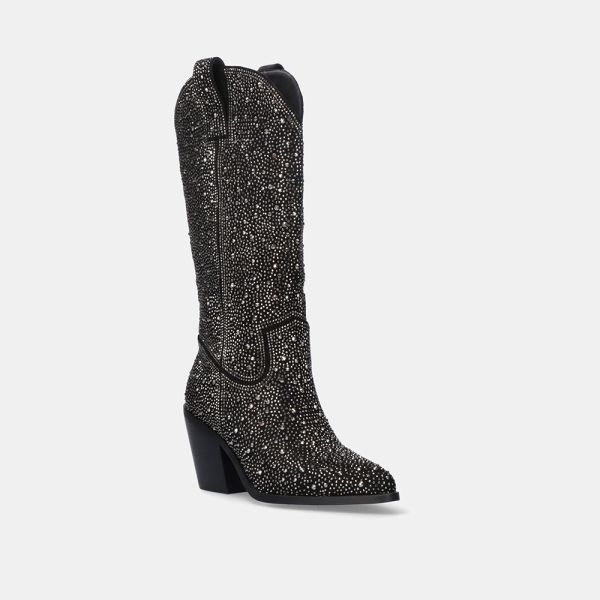 COWBOY BOOT P630-T813 STRASS BLACK