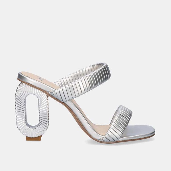 HIGH HEEL SANDAL ROSANA-603 METALLIC SILVER