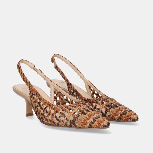 HEELED SANDAL EXÉ SELENA-851 METALLIC BEIGE  BROWN